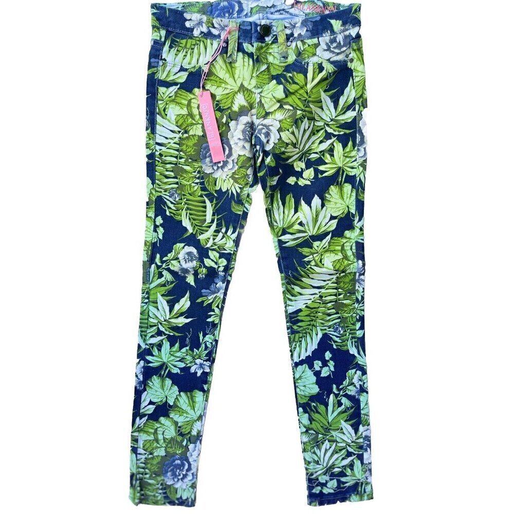 BLANKNYC Girls Spray on Slim Skinny Floral Printed Jeans Jeggings